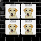 Pawse for a Snack: Labrador Coaster Set (Om Nom Nomnivore Edition)