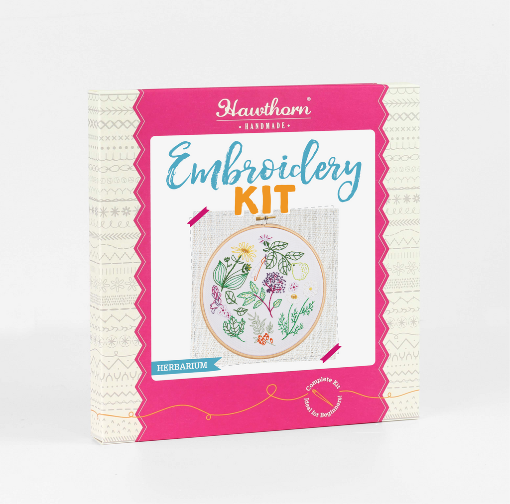 Herbarium Botanical Embroidery Kit for Beginners