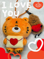 Fickle Plan | Tiger Peanut And Red Heart Bag Charm