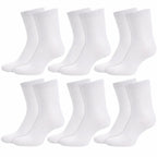 Sock Stack 6 Pairs Kids Cotton Rich School Socks Ankle Breathable Durable Uniform Unisex