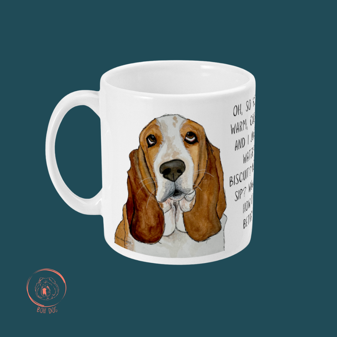 Basset Hound Betrayal Mug – Where’s My Biscuit?
