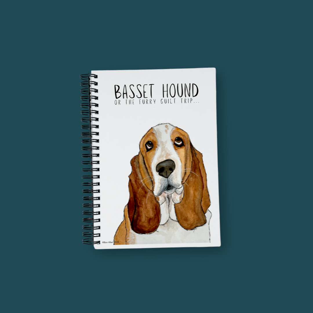 The Basset Hound’s Diary (Or Your Notebook)– Guilt Trips & Snooze Sessions