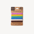 Colourful Plastic Free Hair Ties - 6 Pack