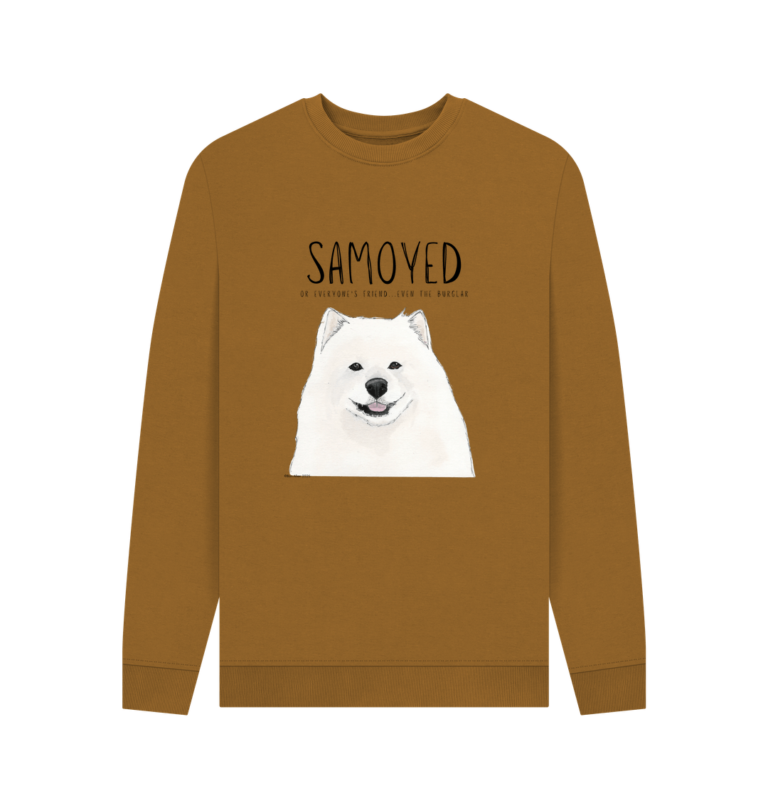 Warm, Fluffy & Slightly Suspicious – Samoyed Crewneck Sweatshirt