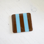 Fused Glass Coaster – Handmade Striped Bullseye Design by David Perry Glass & Ceramics (10cm-striped-dual-coloured-coaster-bullseye-collection)