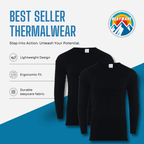 Heatwave Thermalwear Men's Thermal Underwear Set 2 Pack T Shirt And Long Johns Brushed