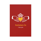 Fontaines DC - I Love You - Irish Claddagh (Red + Yellow)