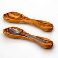 Olive Wood Spoon Rest | Wooden Kitchen Ladle Holder Cooking Utensil Stand
