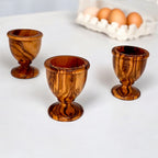 Olive Wood Egg Cup | Wooden Soft Boiled Egg Holder Breakfast Serving Stand