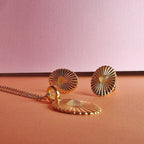 Gold Celeste Moonstone Heart Necklace