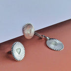 Silver Celeste Moonstone Heart Necklace