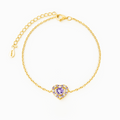 Purple Heart Lavender Amethyst Bracelet in 18k Gold Vermeil
