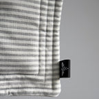 Linen Grey Striped Pot Holder