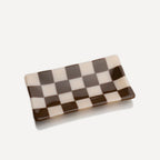 Handmade Glass Tray – Chequered Fused Glass in Dual Colours by David Perry Glass & Ceramics (21x12cm-chequered-dual-coloured-large-tray-bullseye-collection)