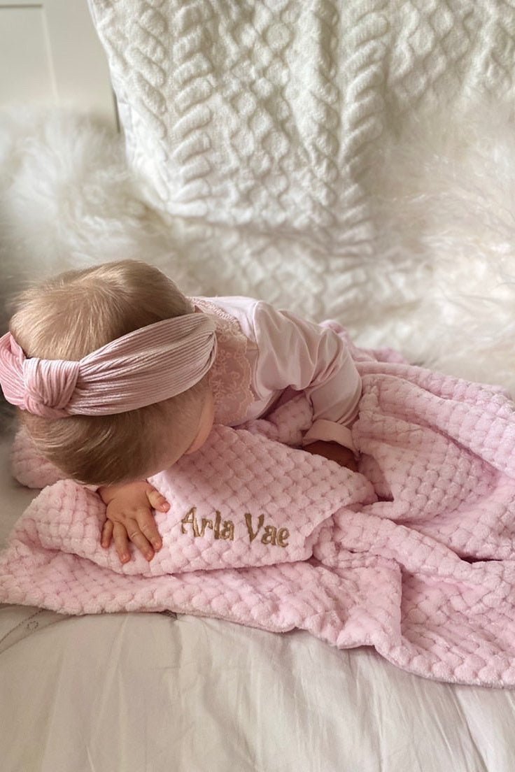 Cocole (Pink) Personalised Microfibre Soft Baby Blanket
