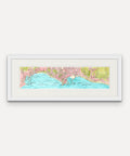 Mount's Bay Map - Full Length -  Watercolour Print
