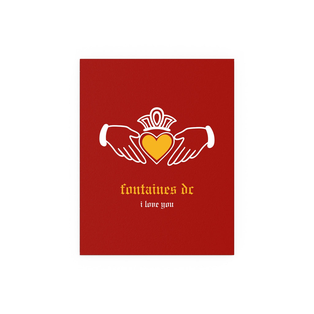 Fontaines DC - I Love You - Irish Claddagh (Red + Yellow)