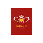 Fontaines DC - I Love You - Irish Claddagh (Red + Yellow)