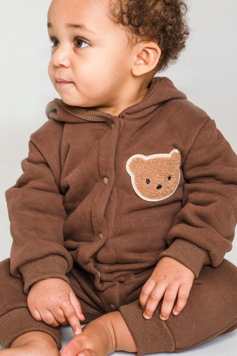The Ultimate Bear Knitted Hooded Playsuit