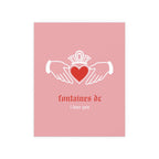 Fontaines DC - I Love You - Irish Claddagh (Pink + Red)