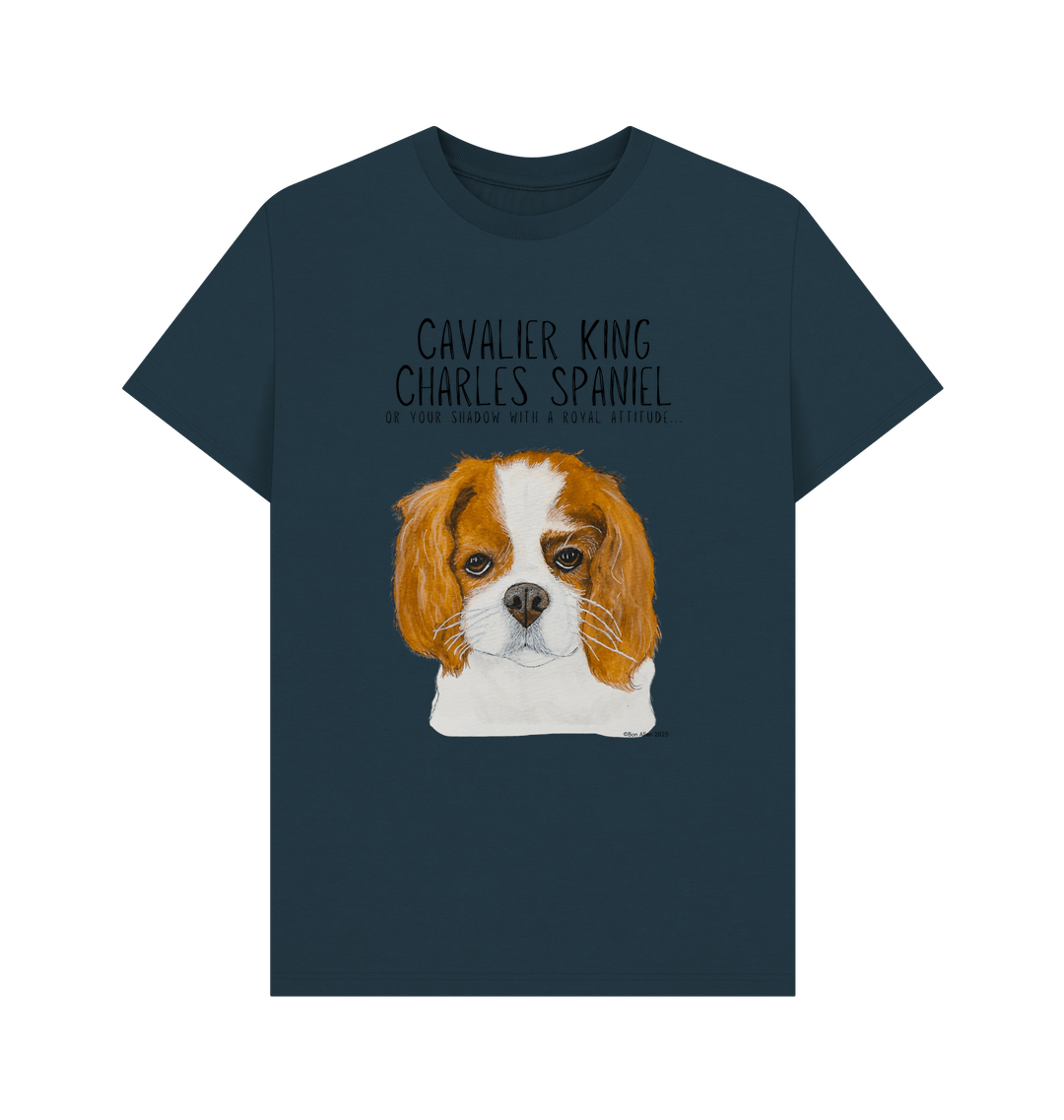 Obey the Crown: Sustainable Men’s T-Shirt Featuring Your Regal Shadow (Cavalier Style)