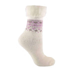 1 Pack Ladies Turn Over Top Warm Nordic Bed Socks for Winter