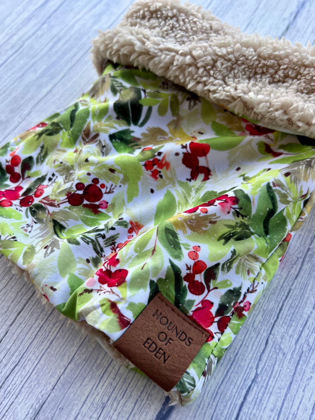 Winter Spruce & Berries Dog Snood