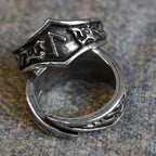 Laguz Letter L Rune Ring - Adjustable