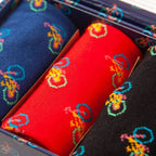 Bicycle Sock Box - 3 Pairs of Bamboo Socks (His)