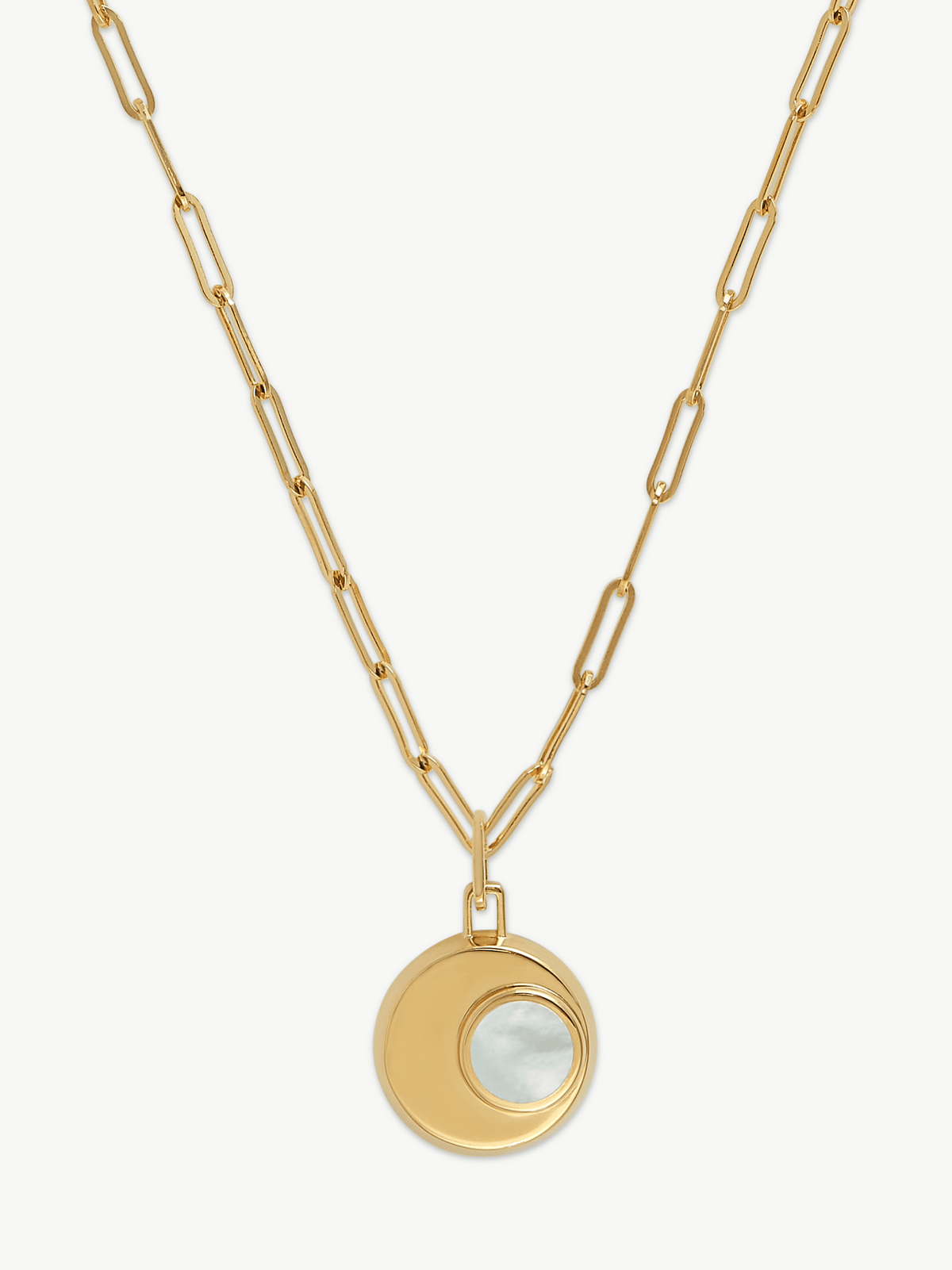 Gold plated Mother of Pearl Necklace - Cressida | No More Nobody