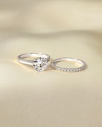2 ct Round Solitaire Moissanite Engagement Ring in Sterling Silver