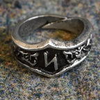Sowilo Letter S Rune Ring - Adjustable