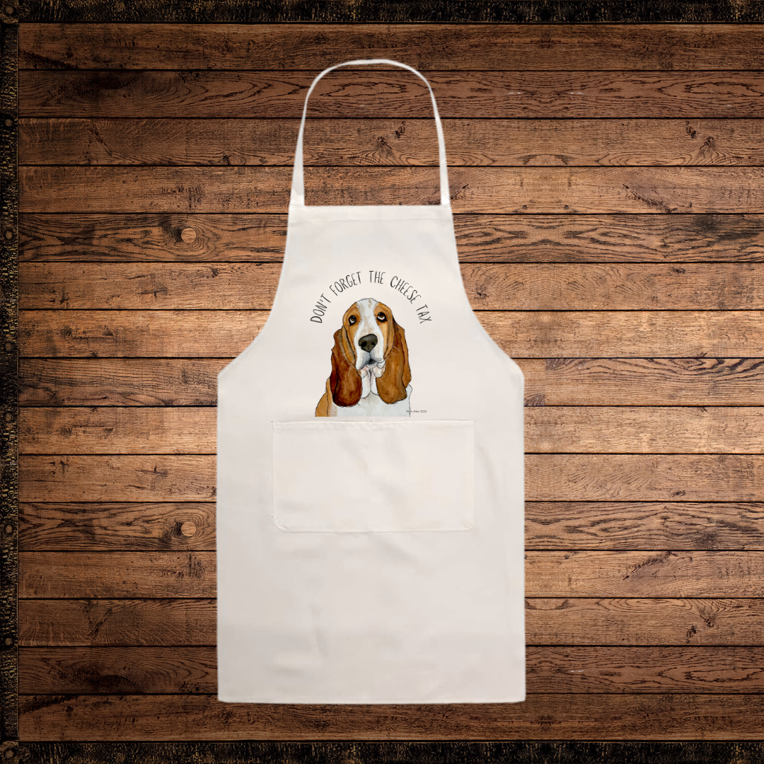Basset Hound Apron – Official Cheese Tax Collector!