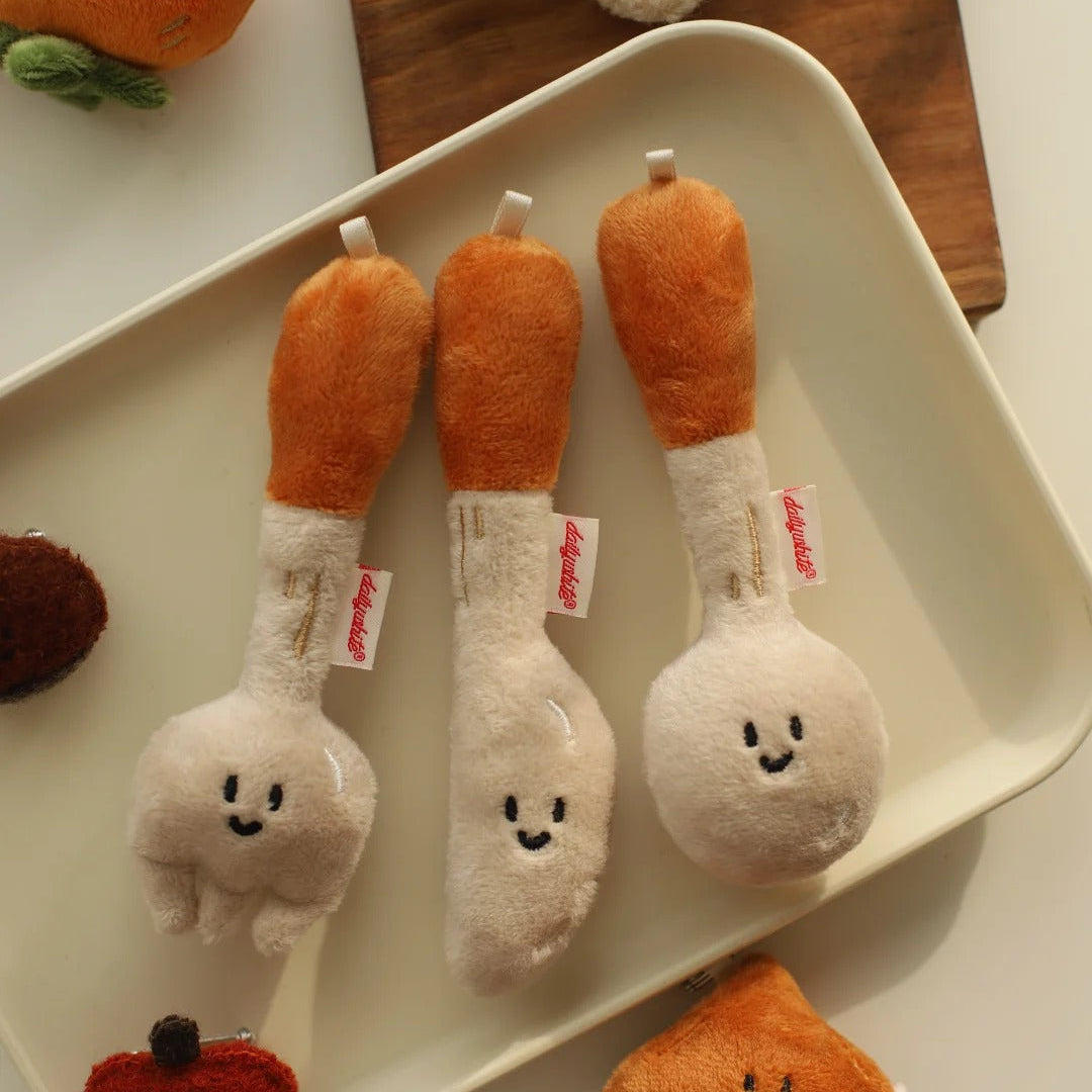 Daily White | Spoon And Fork Plush Charm
