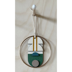 Small Geometric Wall Hanging - Mini Mid-Century Wall Art - Little Wooden Decoration - Contemporary Wall Decor