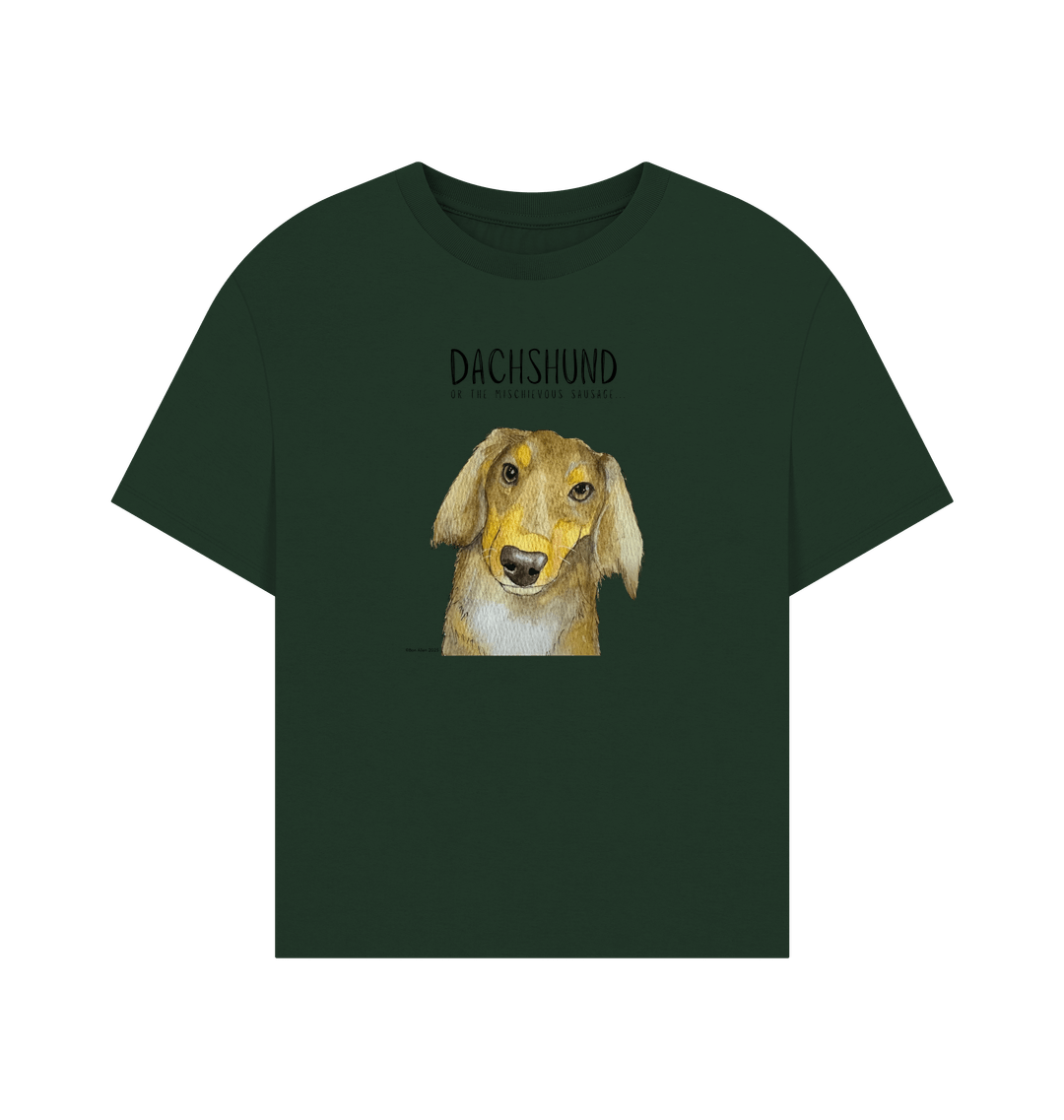 Charming & Cozy: The Long Haired Dachshund Women's Relaxed Fit T-Shirt