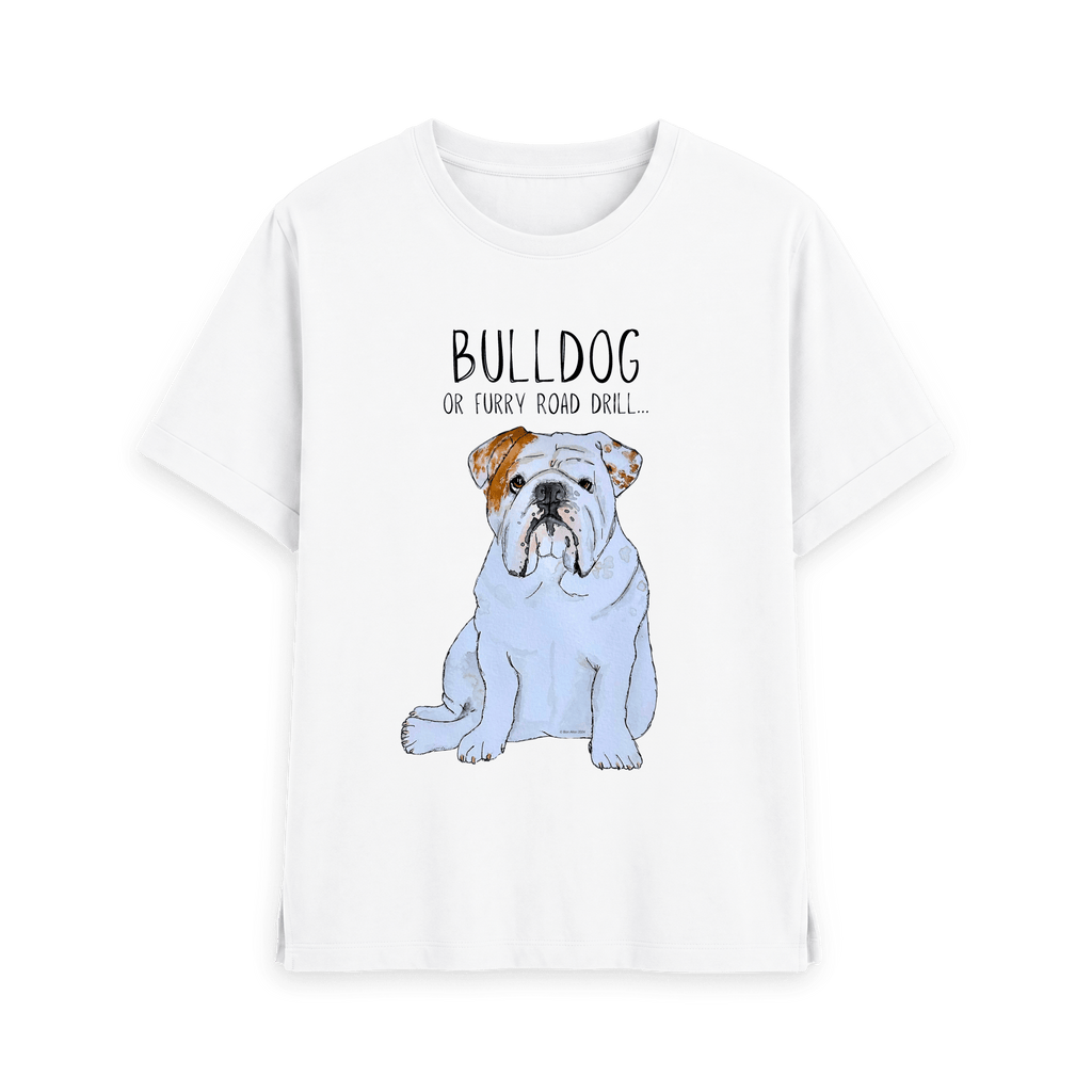 Bulldog Chic: Furry Road Drill Women’s Tee for Fierce Fashion!