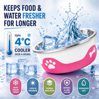 ThermaCool Dog Bowl - Hot Pink