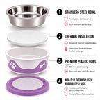ThermaCool Dog Bowl - Grape