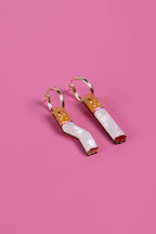 Cigarette Hoop Earrings