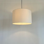 Cream Cotton Drum Lampshade | Handmade Ceiling Light Shade | Bespoke UK