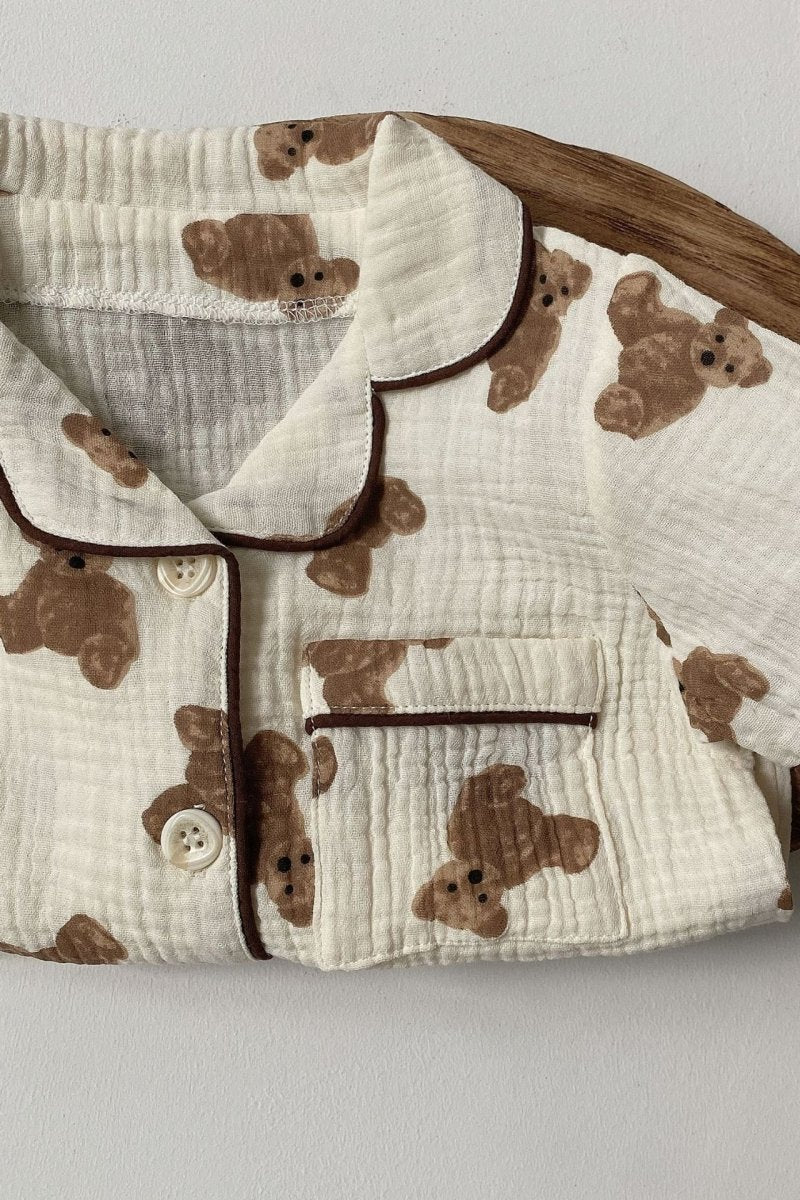 Cozy Bear Pyjamas - PJ Set 100% Cotton