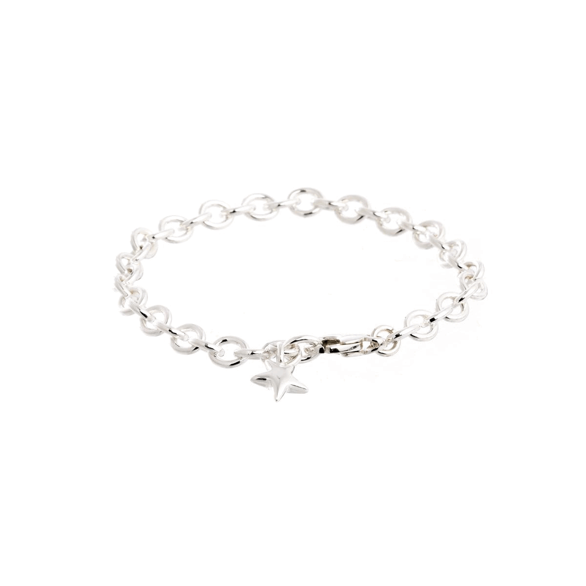 Mini Lifetime Silver Star Charm Bracelet
