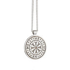 Travel Viking Rune Personalised Silver Necklace