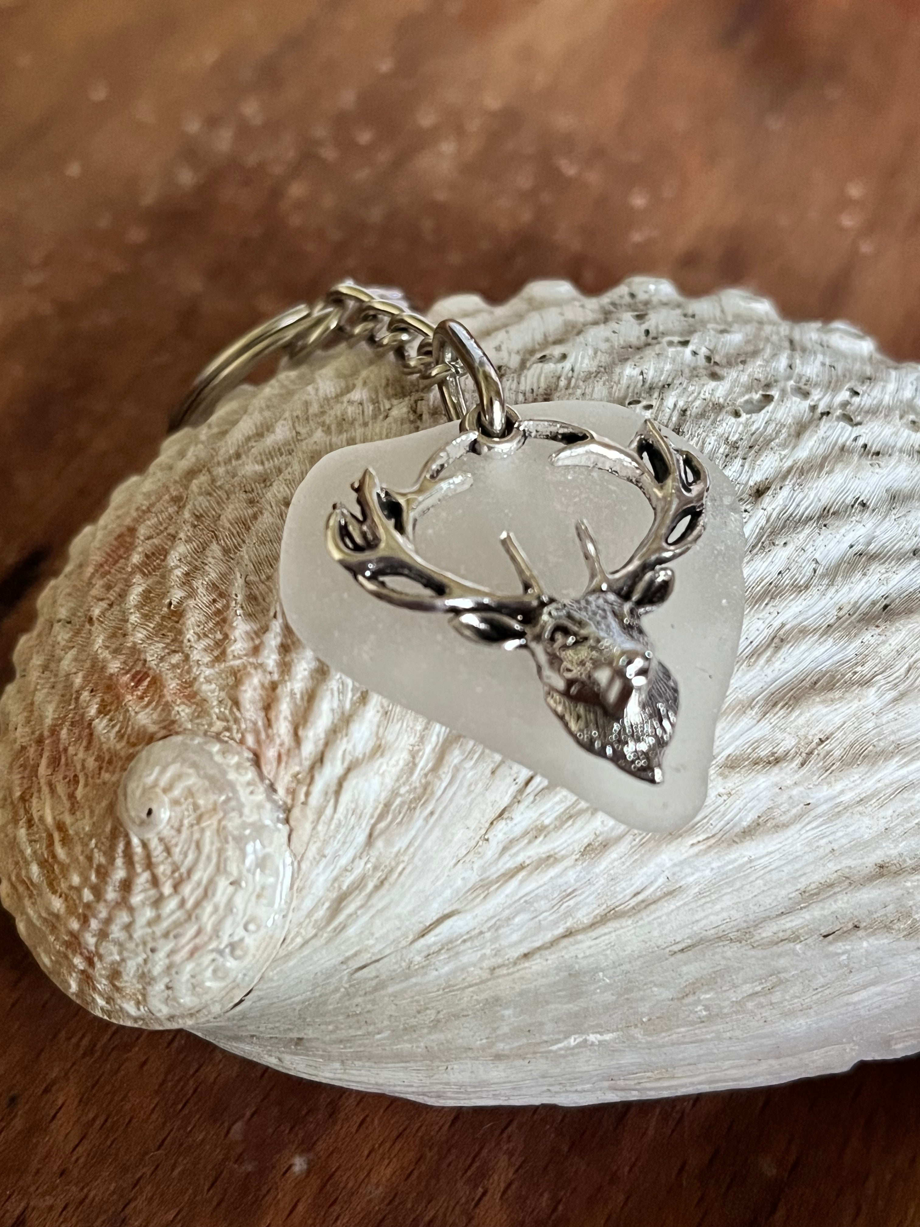 Stag Seaglass Keyrings