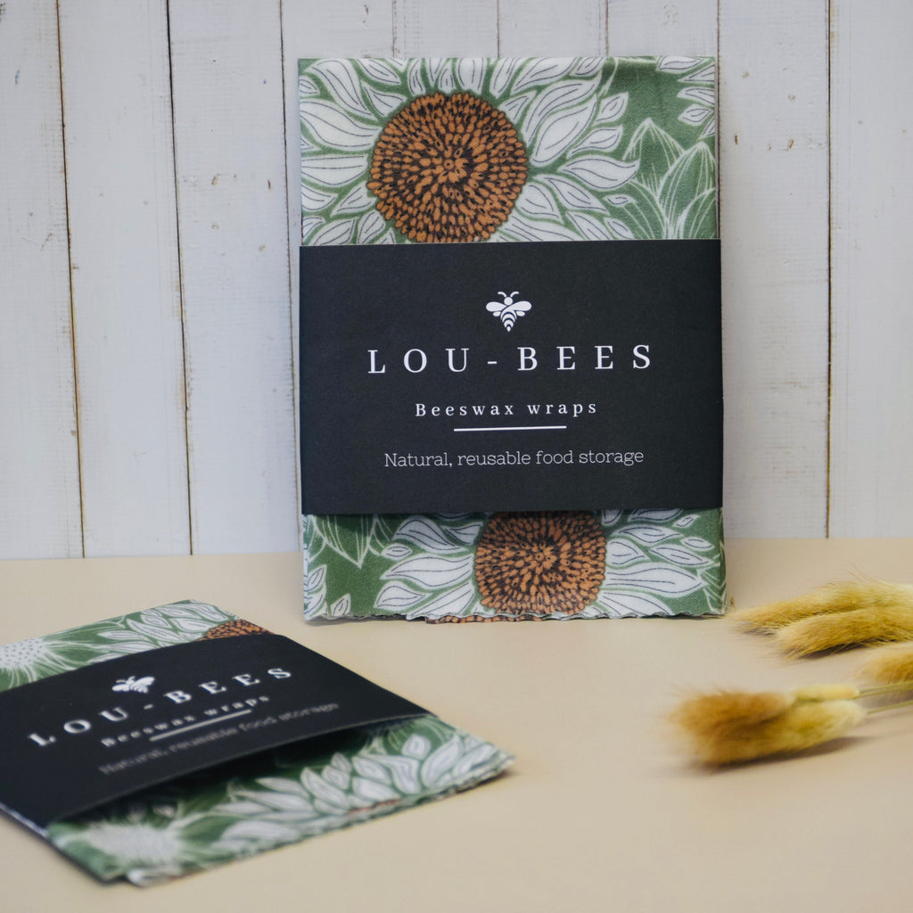 Sunflower Beeswax Wrap 12" - Handmade in the UK | Eco-Friendly Food Storage
