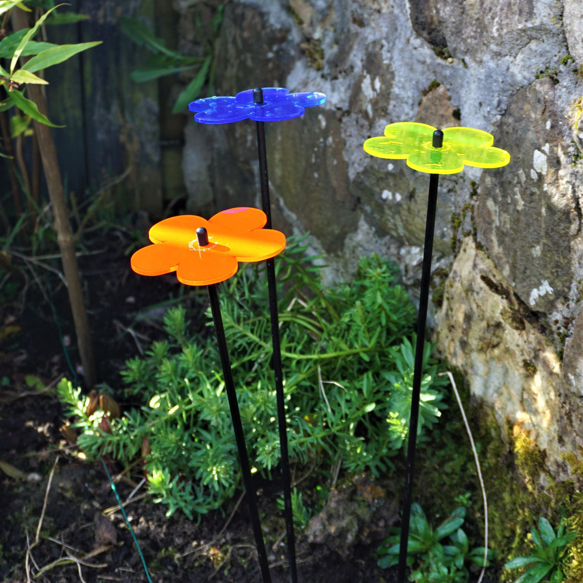 Garden Décor Ornaments Set of 3 'Blossoms'