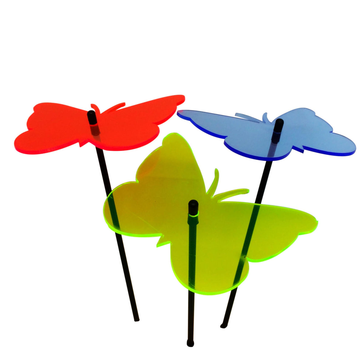 Large Garden Decor Ornaments Set of 3 'Gatekeeper Butterflies'