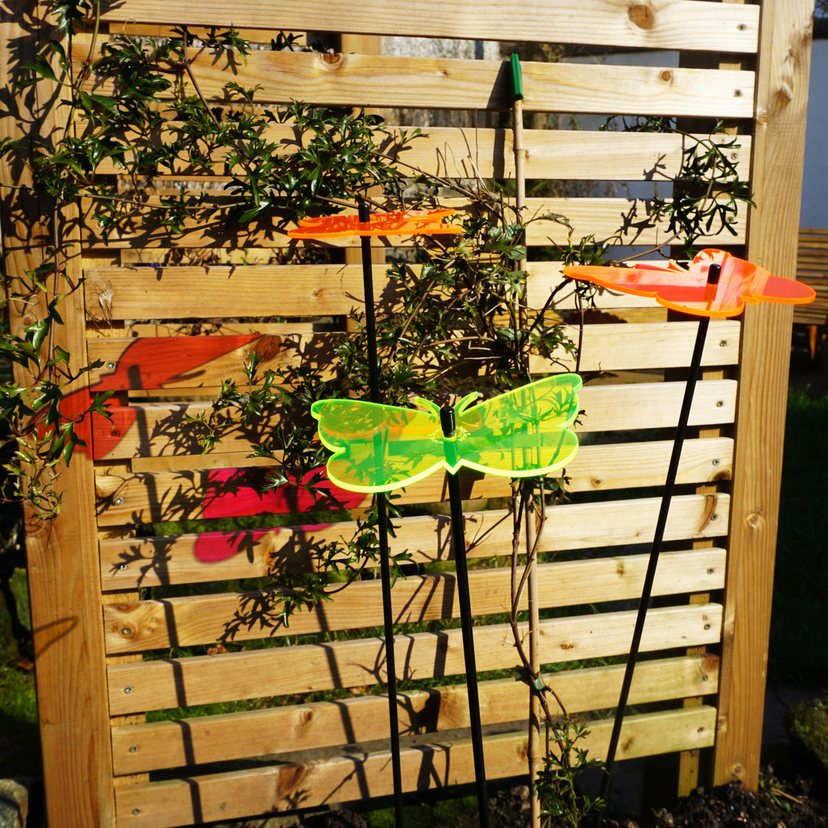 Large Garden Decor Ornaments Set of 3 'Gatekeeper Butterflies'