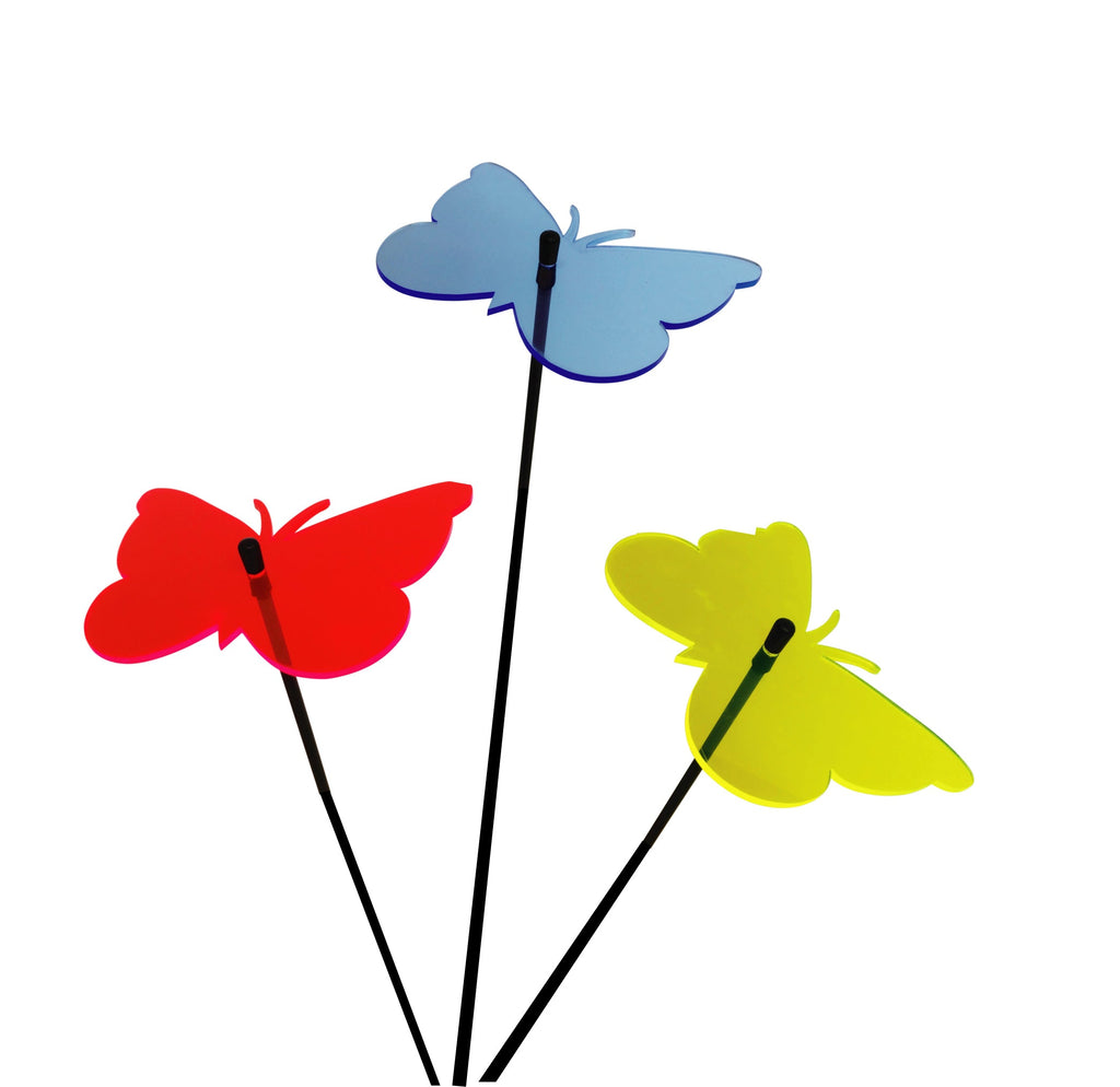 Large Garden Decor Ornaments Set of 3 'Gatekeeper Butterflies'